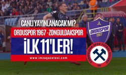 Orduspor 1967 - Zonguldakspor FK  İlk 11'ler