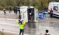 Son Dakika! İşçi minübüsü Devrildi! Ölen ve Yaralananlar var!