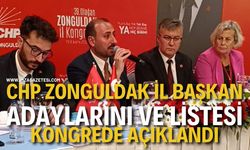 CHP Zonguldak il başkan adaylarını ve listesi kongrede açıklandı