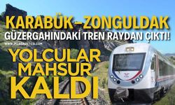 Karabük-Zonguldak Güzergahındaki Tren Raydan Çıktı