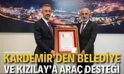 KARDEMİR’DEN BELEDİYE VE KIZILAY’A ARAÇ DESTEĞİ