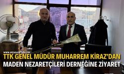 TTK Genel Müdürü Muharrem Kiraz'dan, Maden Nezaretçileri Derneğine Ziyaret