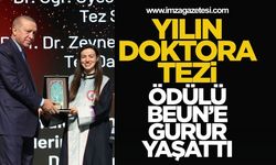 Yılın Doktora Tezi Ödülü BEUN'e Gurur Yaşattı