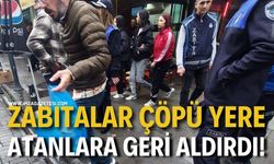 Zabıtalar, Çöpü Yere Atanlara Geri Aldırdı!