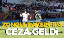Zonguldakspor’a ceza geldi