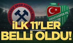 Zonguldakspor Amasyaspor maçı 11’leri belli oldu