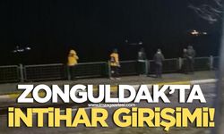 Zonguldak'ta Olay Kendi Canına Kıymak İçin Korkuluklara Çıktı