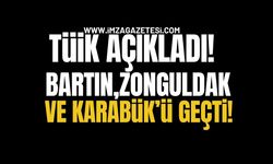 TÜİK Açıkladı! Bartın, Zonguldak ve Karabük'ü Geçti!