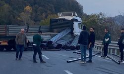 Yola çıkacaklar dikkat! Zonguldak-Ereğli Karayolunda Tır kaydı yol kapandı!