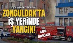 Zonguldak'ta İş Yerinde Yangın! Müşteriler Dışarı Kaçtı