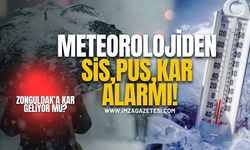 Meteorolojiden Sis, Pus ve Kar Alarmı! Zonguldak'a kar geliyor mu?