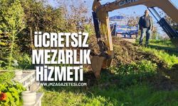 Paletli Kepçeyle Ücretsiz Mezarlık Hizmeti!