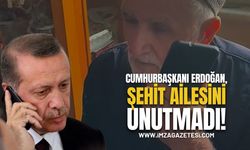 Cumhurbaşkanı Erdoğan, Şehit Ailesine Başsağlığı Diledi