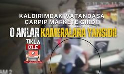 Kaldırımdaki Vatandaşa Çarpıp Markete Girdi! 4 yaralı