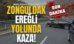 Zonguldak-Ereğli Yolunda Kaza! hurdaya Döndü!