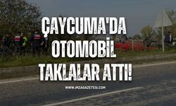 Çaycuma'da Otomobil Taklalar Attı!