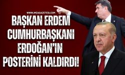 Zonguldak Belediye Başkanı Tahsin Erdem, Cumhurbaşkanı Erdoğan’ın Posterini Kaldırdı!
