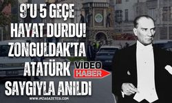 9’u 5 geçe hayat durdu! Zonguldak’ta Atatürk saygıyla anıldı