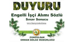 Ormandan Engelli İşçi Alımı Sözlü Sınav Sonucu Duyurusu!