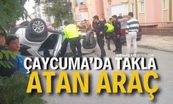 Çaycuma'da Takla Atan Araç