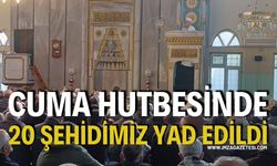 Cuma Hutbesinde; Uçak Kazasında Şehit Olan Askerlerimiz Dualarla Yad Edildi