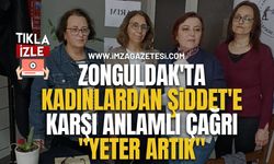 Zonguldak'ta Kadınlardan Şiddet'e Karşı Anlamlı Çağrı "Yeter Artık"
