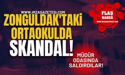 Zonguldak'taki Ortaokulda Skandal! Müdür Odasında Saldırdılar!