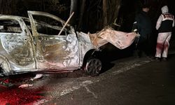 Safranbolu'da Feci kaza! Sürücü araçta yanarak hayatını kaybetti...