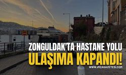 Zonguldak'ta Hastane Yolu Ulaşıma Kapandı!