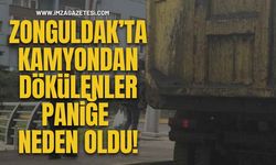 Zonguldak’ta Kamyon Dorsesinden Dökülen Şlamlar Paniğe Neden Oldu!