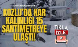 Kozlu’da Kar Kalınlığı 15 Santimetreye Ulaştı!