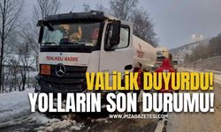 Valilik Duyurdu! Zonguldak’ta Yolların Durumu!