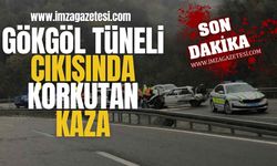 Gökgöl Tüneli Çıkışında Korkutan Kaza!
