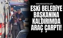 Eski Belediye Başkanına Kaldırımda Araç Çarptı!