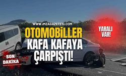 Zonguldak'ta Otomobiller Kafa Kafaya Çarpıştı! Yaralı Var!