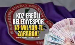 Kdz.Ereğli Belediyespor 14 milyon TL zararda!
