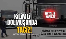 Kilimli dolmuşunda taciz! Yolcular ayaklandı!