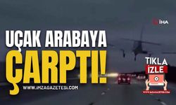 Uçak, Seyir Halindeki Araca Çarptı!