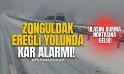 Zonguldak–Ereğli Yolunda Kar Alarmı! Ulaşım Zaman Zaman Durma Noktasına Geliyor!