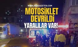 Zonguldak Ereğli'de motosiklet devrildi! Yaralılar var...