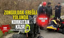 Zonguldak-Ereğli Yolunda Korkutan Kaza!