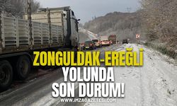 Zonguldak-Ereğli Karayolunda Kar Esareti!
