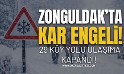 Zonguldak’ta Kar Engeli: 29 Köy Yolu Ulaşıma Kapandı!