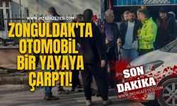Zonguldak'ta Otomobil Bir Yayaya Çarptı!