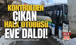 Ereğli'de Kontrolden Çıkan Halk Otobüsü Eve Daldı!