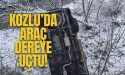 Kozlu’da Kontrolden Çıkan Araç Dereye Uçtu!