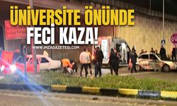 Üniversite Kampüsü Önünde 2 Araç Birbirine girdi!