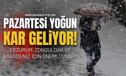 Pazartesi Yoğun Kar Geliyor: Ağrı, Erzurum, Zonguldak ve Karadeniz Yaylaları Beyaza Bürünecek