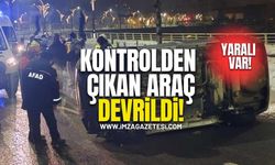 Kontrolden çıkan otomobil devrildi! Yaralı var!