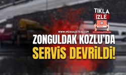 Kozlu’da Servis Aracı Yoldan Çıktı!